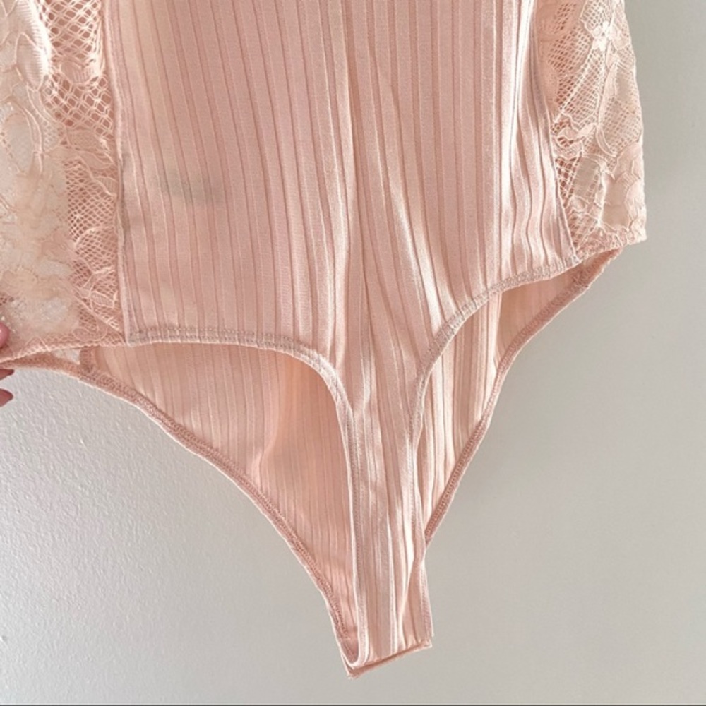💔SOLD $225 Fleur Du Mal Lace Insert Ribbed Bodysuit - Picture 7 of 10